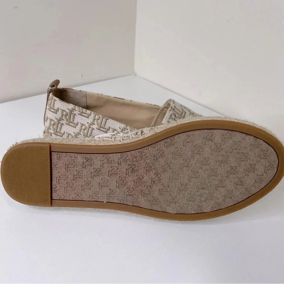 Ralph Lauren Cameryn II Monogram Jacquard Espadrille  new money preppy LOGO - Picture 8 of 11